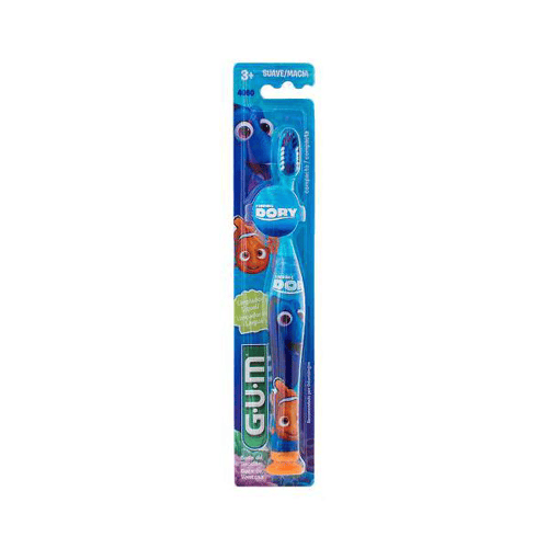 Imagem do produto Escova Dental Infantil Gum Dory 3 E Suave Macia Cores E Personagens Sortidos Com 1 Unidade