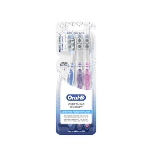 Imagem do produto Escova Dental Oralb Whitening Therapy Ultrafino Polidor 3 Unidades