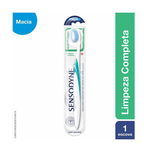 Escova Dental Sensodyne Multi Proteção Macia Cores Sortidas Com 1 Unidade