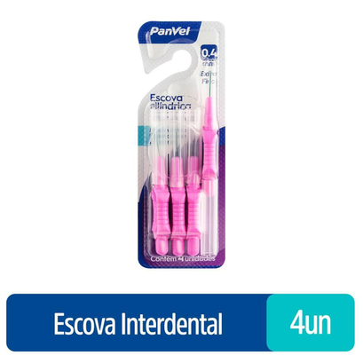 Imagem do produto Escova Interdental Panvel Oral System 0,04 Mm C/ 4 Unidades