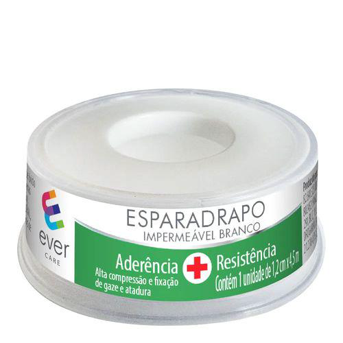 Imagem do produto Esparadrapo Impermeável Ever Care Branco 1,2 Cm X 4,5M