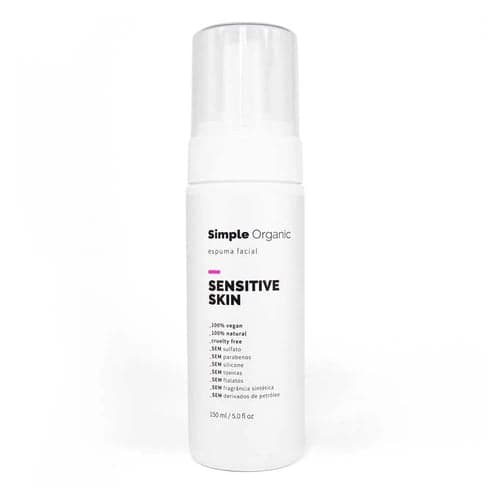 Imagem do produto Espuma De Limpeza Facial Simple Organic Sensitive Skin Peles Sensíveis Com 150Ml