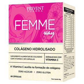 Imagem do produto Femme Way Colágeno Hidrolisado+Vitamina C C/60 Cápsulas