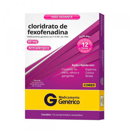 Imagem do produto Fexofenadina 120Mg 10 Comprimidos - Cimed Genérico
