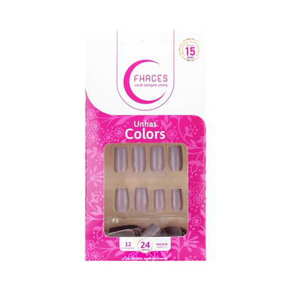Imagem do produto Fhaces Colors Place Nude Unhas Postiças Com 24