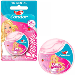 Imagem do produto Fio Dental Infantil Barbie Sabor Morango 25M 3407 Condor