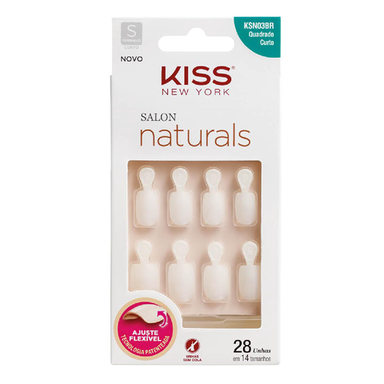 Imagem do produto First Kiss Unhas Naturais Quadrado Com Aba Curto Sem Cola