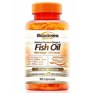 Fish Oil Odorless Sundown Premium 1290Mg Com 90 Caps.