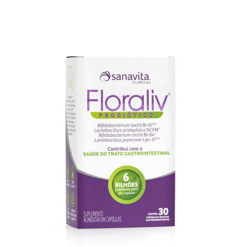 Imagem do produto Floraliv Probiótico 30 Cápsulas Sanavita