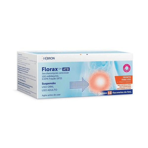 Imagem do produto Florax Sm - Suspensão Oral Com 10 Flaconete Com 5Ml Uso Adulto Sabor Framboesa