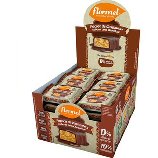 Imagem do produto Flormel - - Paçoca Zero De Castanhas Com Chocolate - 25G - Flormel