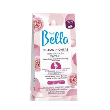 Imagem do produto Folhas Prontas Para Depilação Facial Depil Bella Pétalas De Rosas 16 Folhas