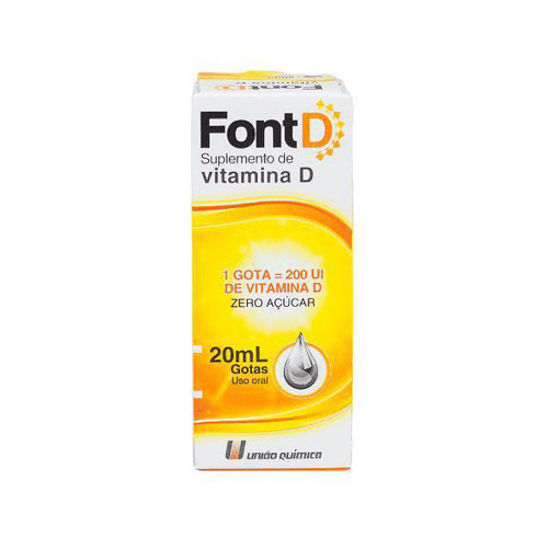Font - D Suplemento De Vitamina D Gotas Com 20 Ml