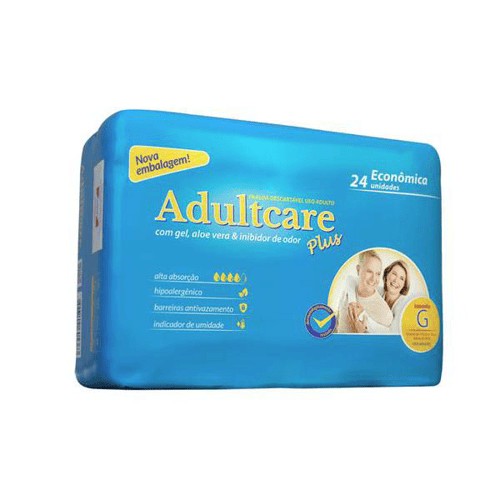 Imagem do produto Fralda - Geriátrica Adultcare Grande 24 Unidades