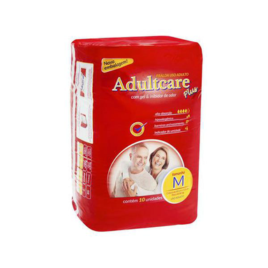 Imagem do produto Fralda - Geriátrica Adultcare Média Com 10 Unidades