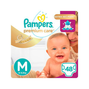 Imagem do produto Fralda - Pampers Premium Care Noturna E Diurna Tam M Com 48 Unidades