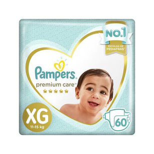 Imagem do produto Fralda Pampers Premium Care Tamanho Xg Pacote Hiper 60 Fraldas Descartáveis