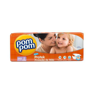 Imagem do produto Fralda - Pom Pom Protek Baby Mega Pack Super Extra Grande Com 30 Unidades