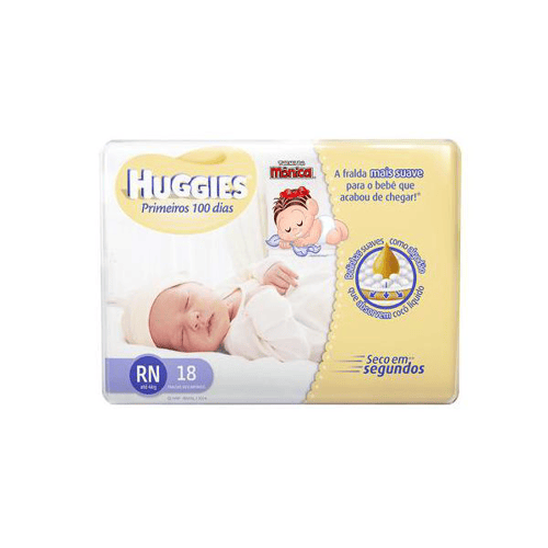 Imagem do produto Fraldas Huggies Turma Da Mônica Recém Nascido 18Un.
