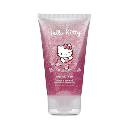 Gel Glitter - Para Corpo E Cabelos Hello Kitty - 180 Gramas