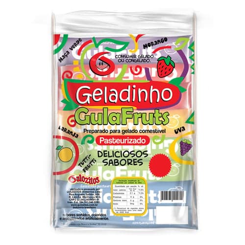 Imagem do produto Geladinho Gula Fruts Sortidos Com 10 Unidades De 55Ml Cada