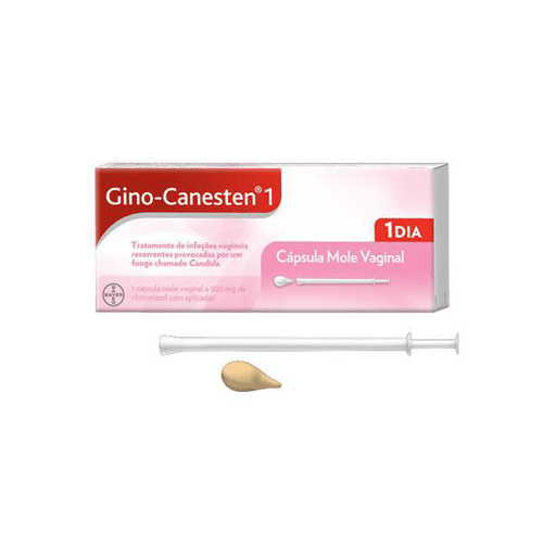 Gino Canesten - 500Mg 1 Cápsula Vaginal + 1 Aplicador