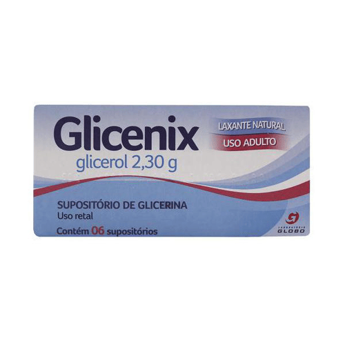 Glicenix Supositório Adulto C/6 2,275G 6 Unidades