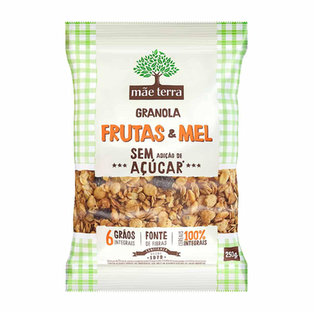 Imagem do produto Granola Mãe Terra Frutas E Mel Sem Açúcar 250G