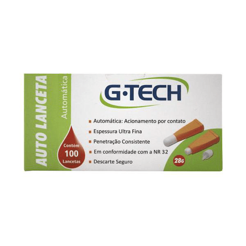 Imagem do produto Gtech Auto Lanceta Automática 28G C/ 100 Unidades