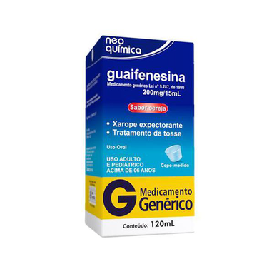 Imagem do produto Guaifenesina - 13,3 Mg Xarope Frasco 120 Ml Sabor Cereja Brainfarma Genérico