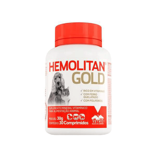 Imagem do produto Hemolitan Gold Pet Comprimidos