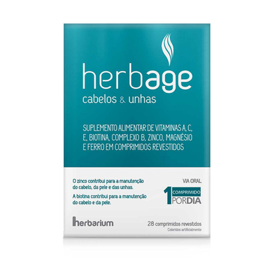 Imagem do produto Herbage Cabelos E Unhas 28 28 Comprimidos Comprimidos