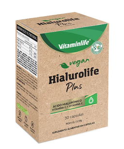 Hialurolife Plus Ác. Hialurônico + Vit E C Vitaminlife Vegan 30 Cápsulas