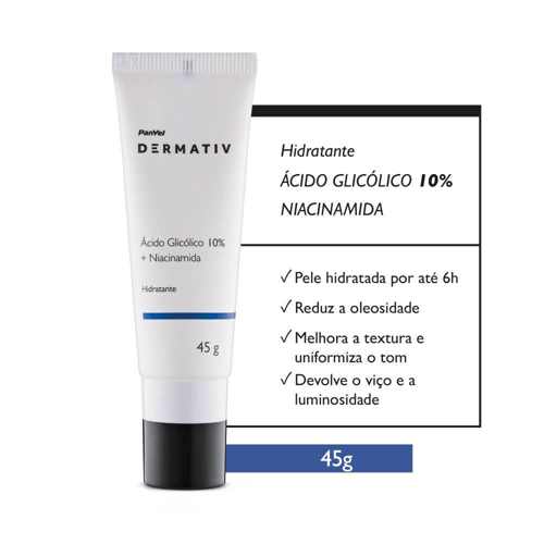 Imagem do produto Hidratante Facial Acido Glicolico 10% Panvel Dermativ 45G