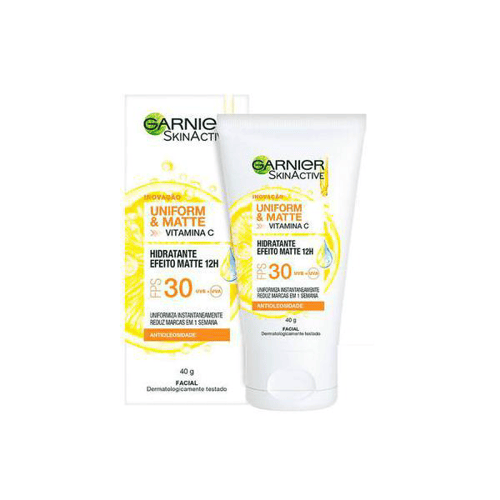 Imagem do produto Hidratante Facial Garnier Skinactive Uniform&Matte Vitamina C Fps30 40G