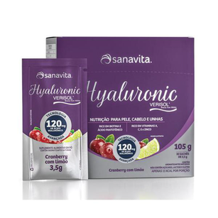 Imagem do produto Hyaluronic Ácido Hialurônico + Verisol Sanavita 30 Sachês Cranberry Limão