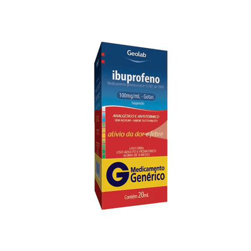 Imagem do produto Ibuprofeno - 100Mg 20Ml Geolab Genérico