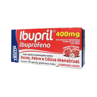 Ibuprofeno Ibupril 400 Mg Com 10 Cápsulas