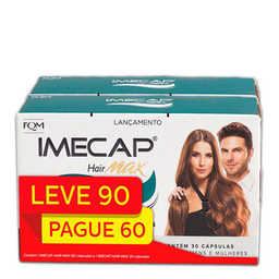 Imagem do produto Imecap Hair Max Cabelos E Unhas Kit 60 + 30 Cápsulas Fqm 90 Cápsulas