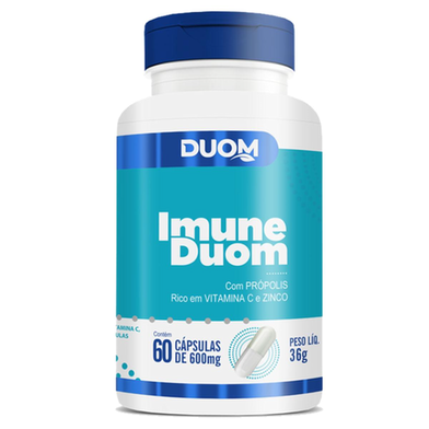 Imagem do produto Imune Duom Vitamina C +Zinco +Própolis 600Mg C/60 Cápsulas