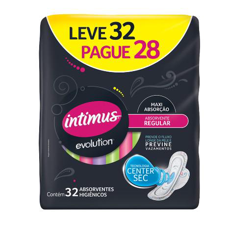 Imagem do produto Intimus Absorvente Externo Evolution Regular Leve 32 Pague 28
