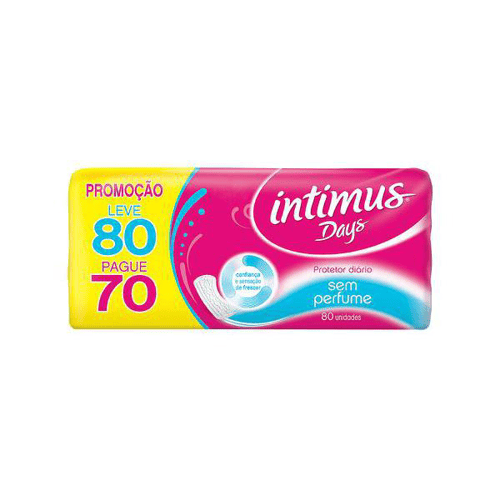 Imagem do produto Intimus Days Sem Abas Sem Perfume Ph Protect Leve 80 Pague 70
