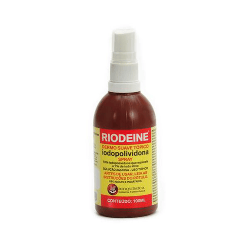 Iodopovidona - Riodeine Spray Com 100 Ml