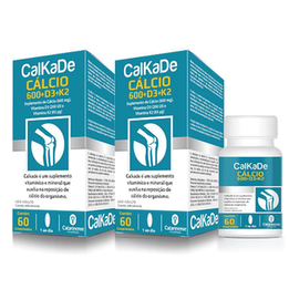 Kit 2 Calkade Cálcio + Vitamina D3 + K2 Catarinense 60 Comprimidos
