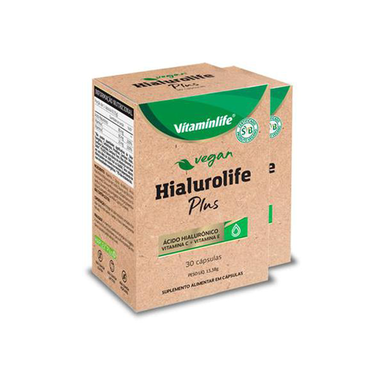 Imagem do produto Kit 2 Hialurolife Plus Vitaminlife 30 Cápsulas Veganas