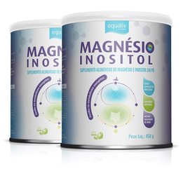 Imagem do produto Kit 2 Magnésio Inositol Equaliv 450G Sabor Limão