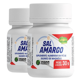 Imagem do produto Kit 2 Sal Amargo Sulfato De Magnésio Unilife 30G
