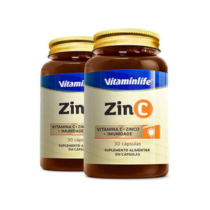 Imagem do produto Kit 2 Zin C 30 Vitaminlife Cápsulas