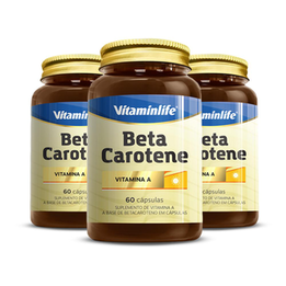 Imagem do produto Kit 3 Beta Caroteno 6000 Ui Vitaminlife 60 Cápsulas