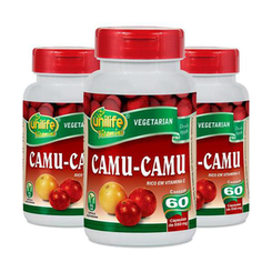 Imagem do produto Kit 3 Camu Camu 500Mg Vitamina C Unilife 60 Cápsulas